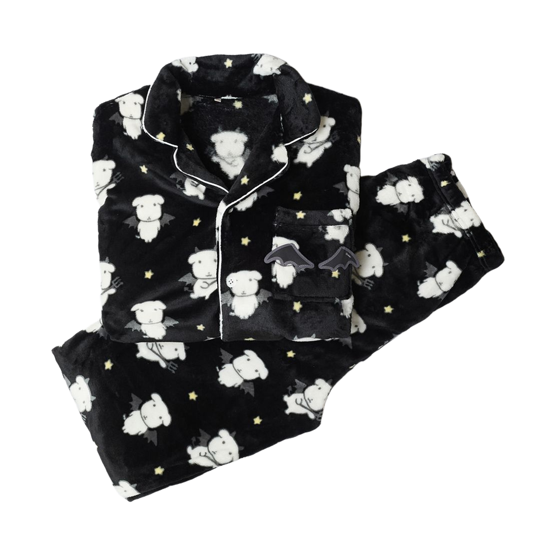 스파오 x 가나디 천사와 악마 파자마 블랙(Spao x Ganadi Angels and Devils Pajama Black)