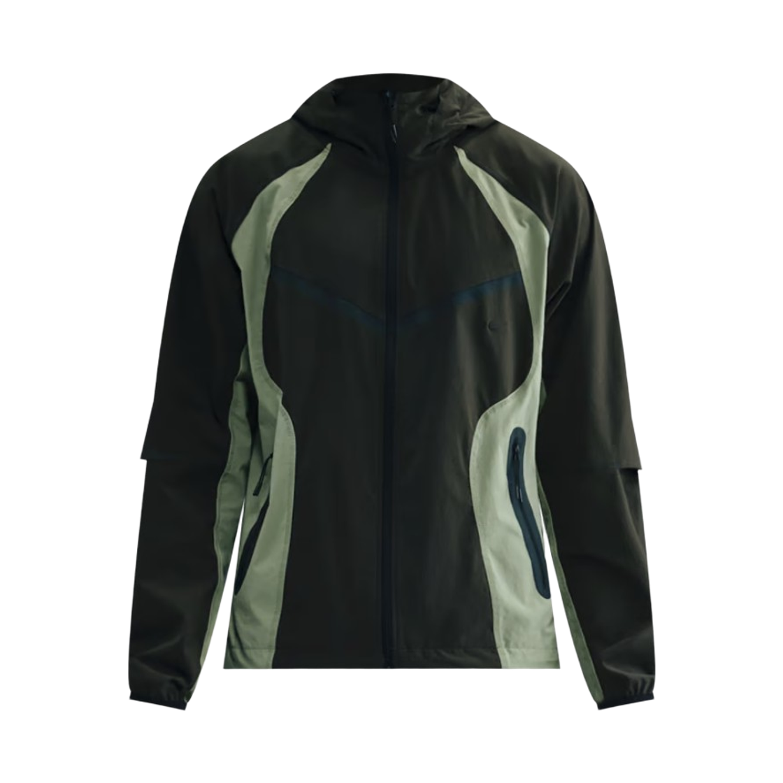 IH8461-355 Nike Tech Dri-Fit Woven Color-Block Windrunner Loose Jacket Sequoia Oil Green - US/EU