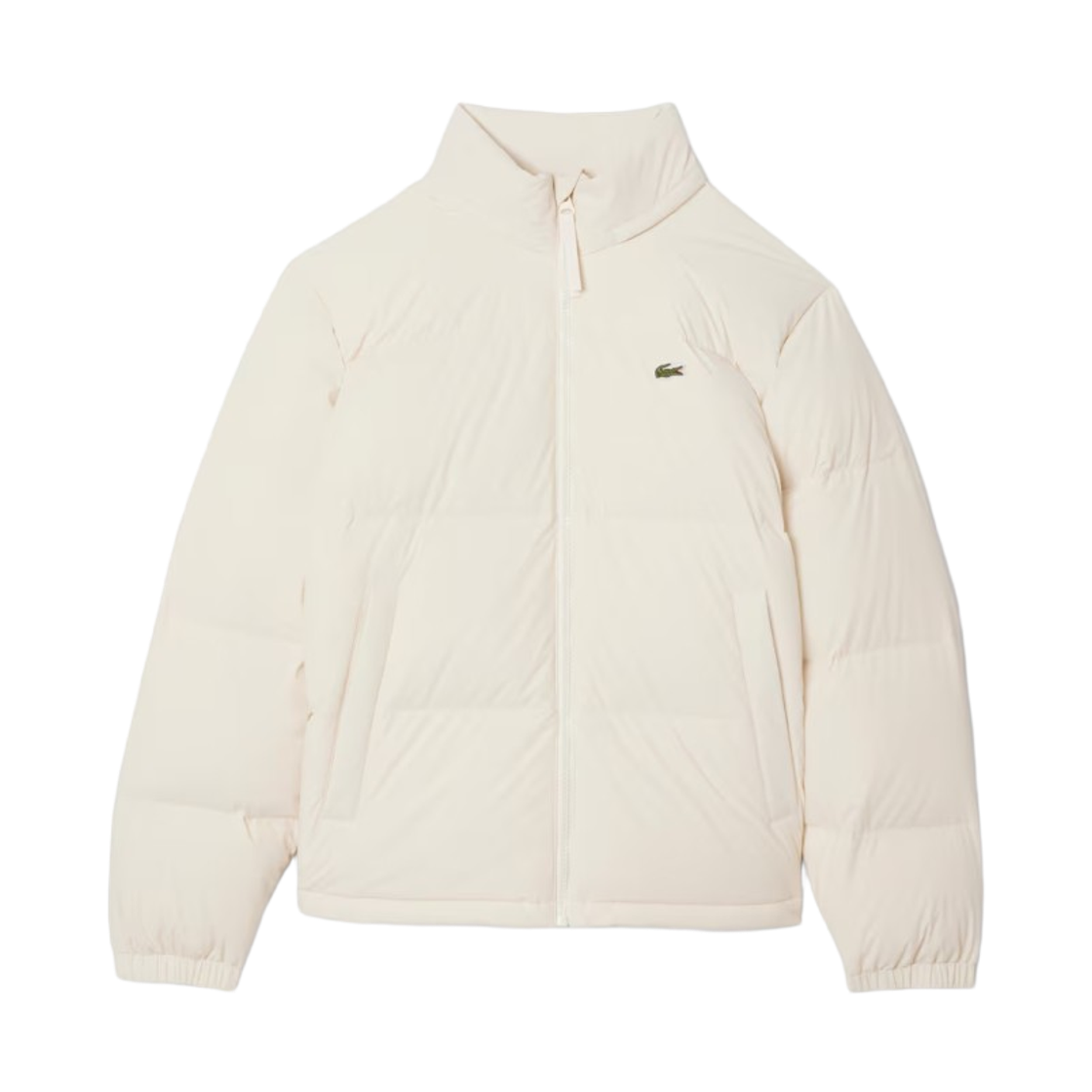 BH9052-55N-XFJ Lacoste High-Neck Duck Down Puffer Cream