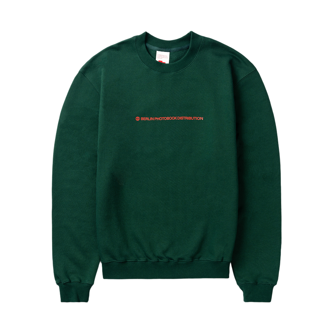 ODE-HO-047-BG Berlin Photobook Distribution Bpd Center Logo Sweatshirt Green