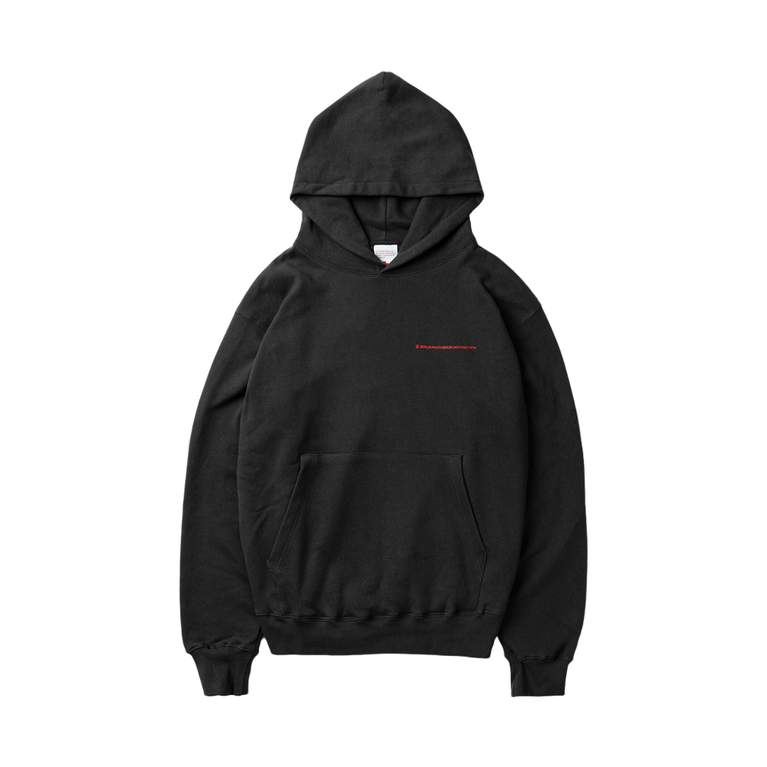 ODE-HO-054-BG Berlin Photobook Distribution Bpd Small Logo Hoodie Charcoal