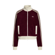 (W) Adidas Velour Knit Track Top Maroon - KR Sizing