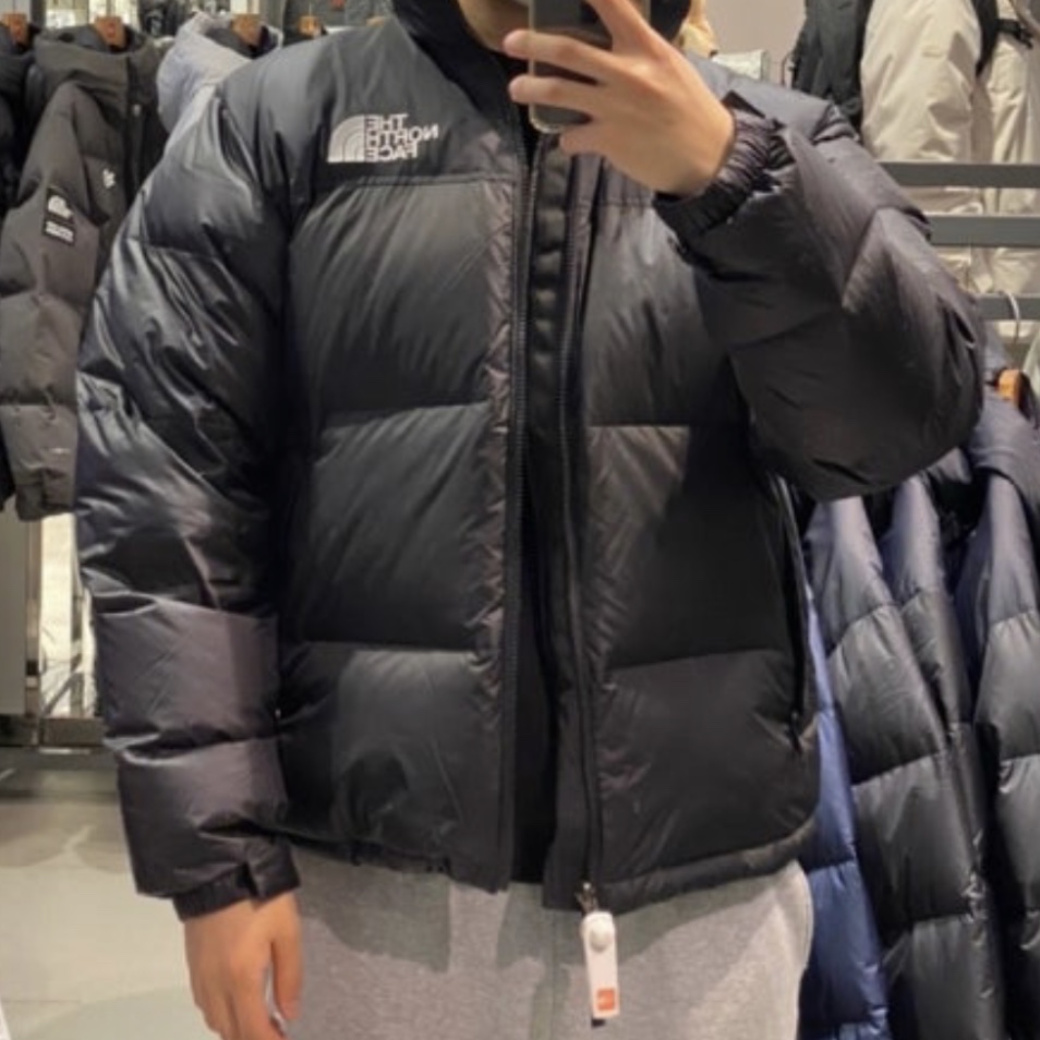 The North Face 1996 Eco Nuptse Jacket Black 착용 스타일