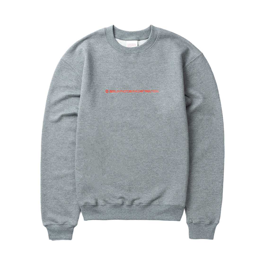 베를린 포토북 디스트리뷰션 비피디 센터 로고 스웨트셔츠 다크 그레이(Berlin Photobook Distribution Bpd Center Logo Sweatshirt Dark Grey)