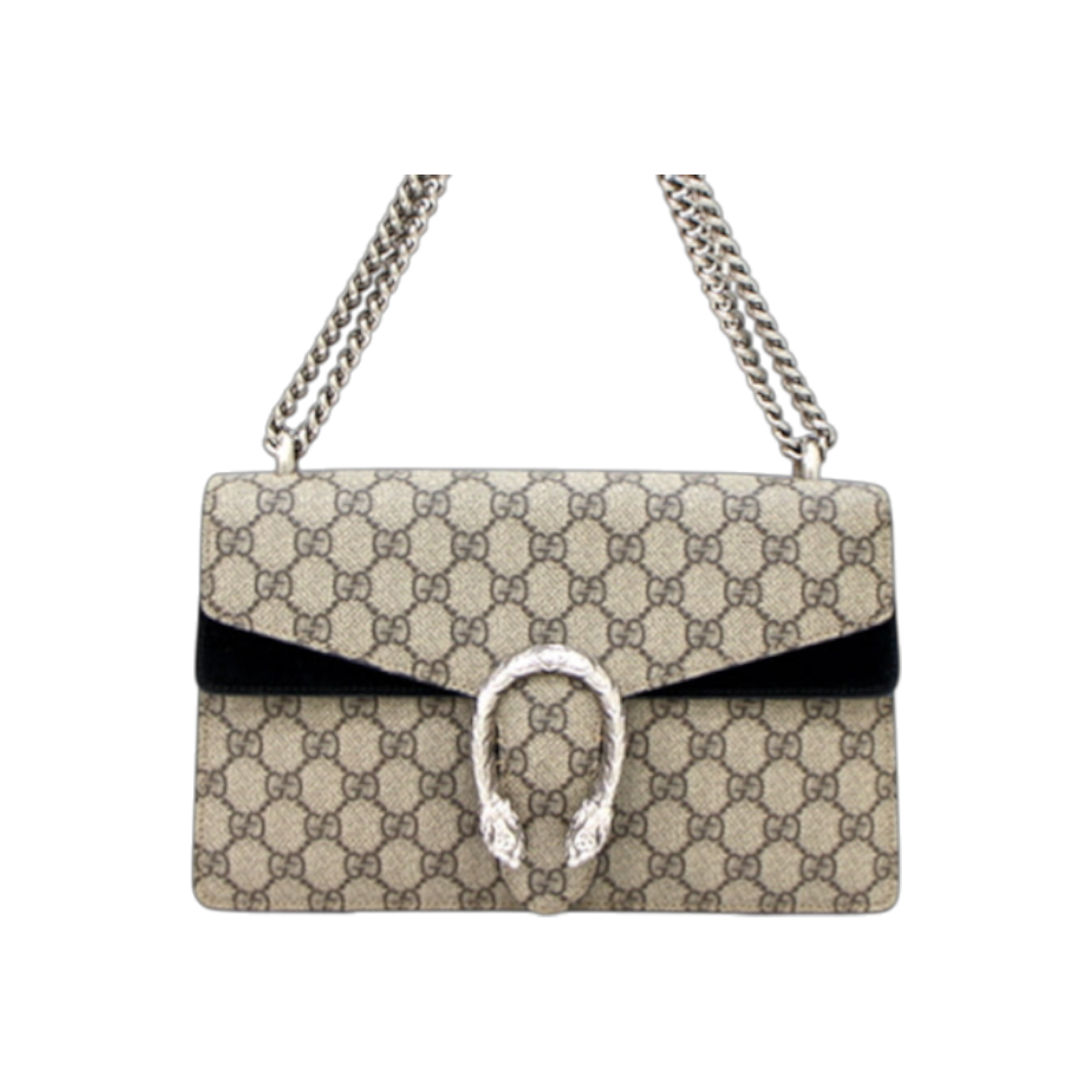 ITN35RA3EBQR Gucci Dionysus Small Chain Shoulder Bag in GG Supreme Canvas