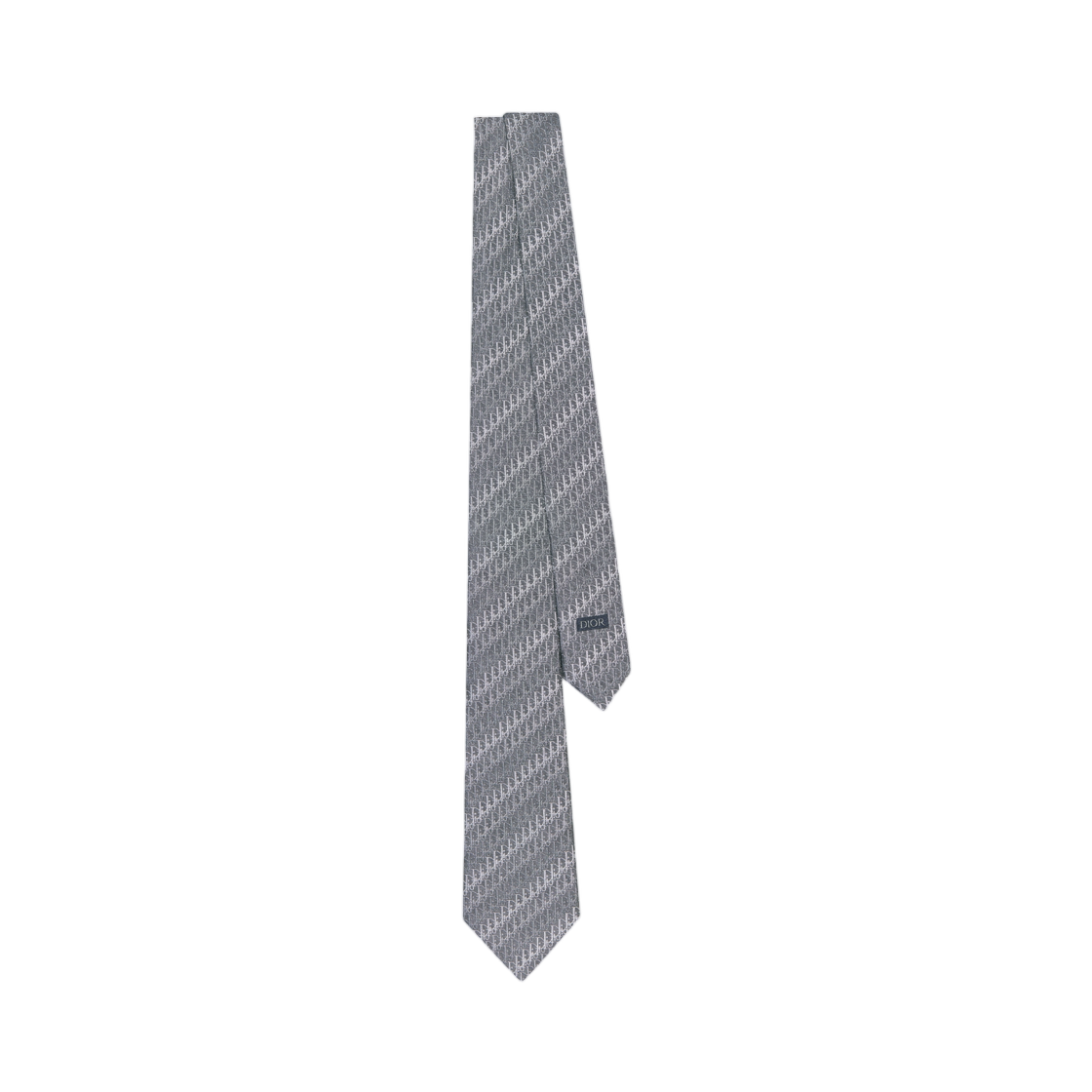 61C1047B6021-C880 Dior Oblique Trio Tie Silk Gray