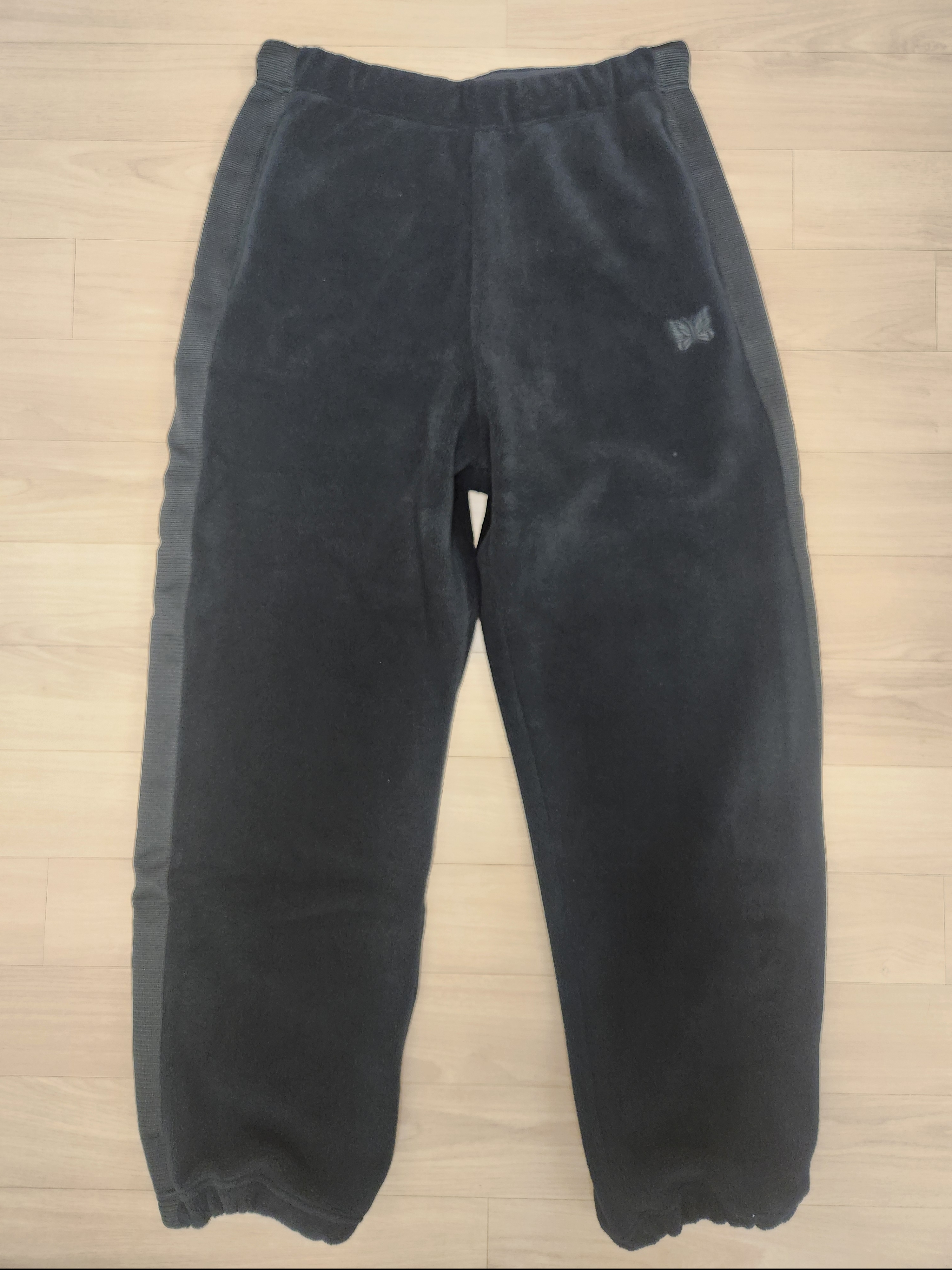 Uniqlo x Needles Fleece Wide Pants Black - KR 착용 스타일 - 2