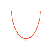 Byweekend Clover Necklace Orange