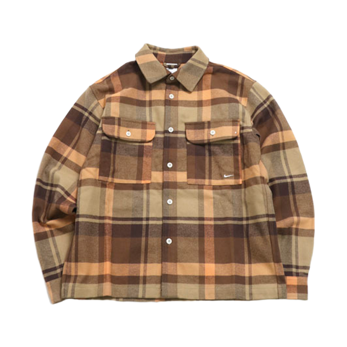 HV1331-237 Nike Life Field Shirt Baroque Brown Parachute Beige - Asia