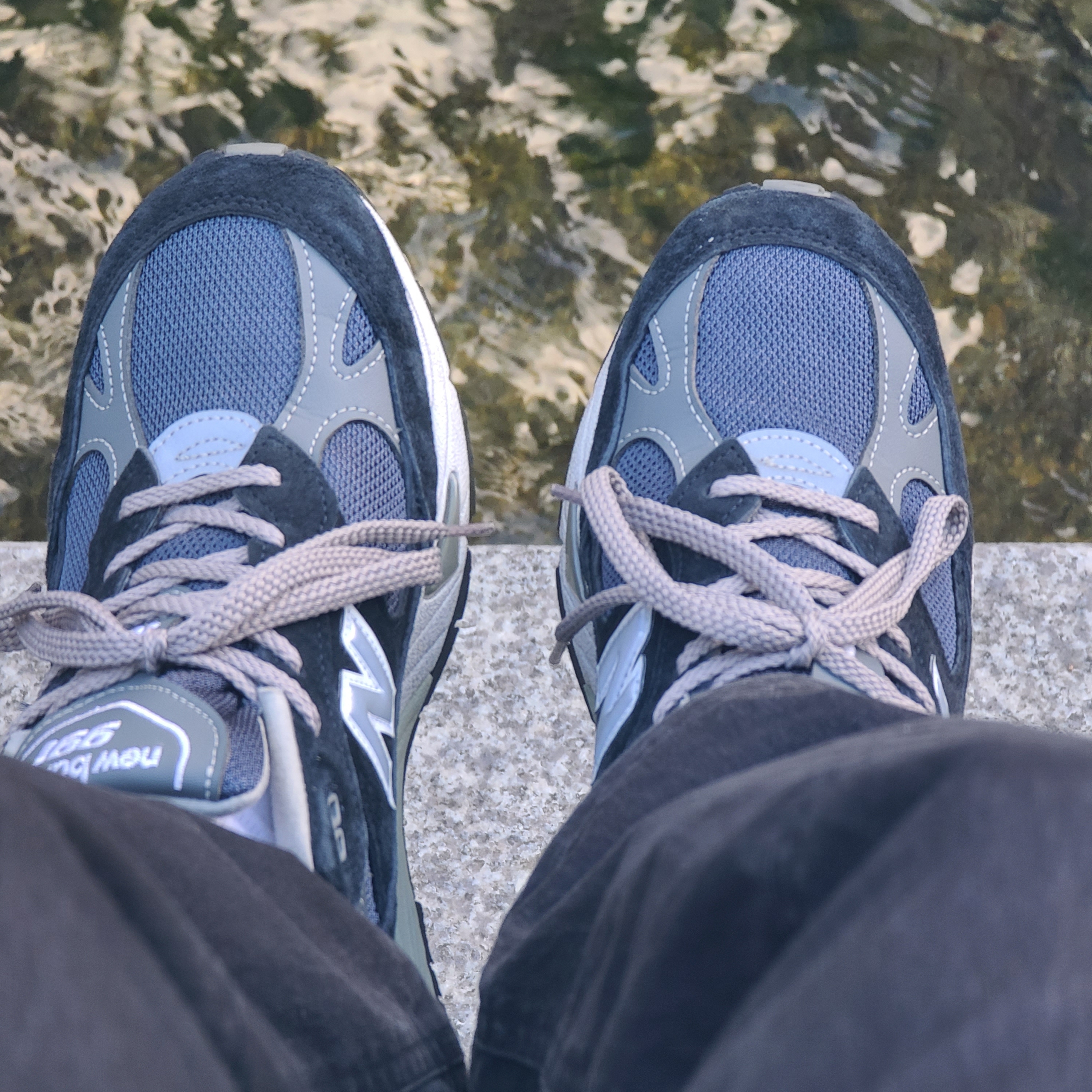 New Balance 991 Made in UK Navy 착용 스타일 - 2