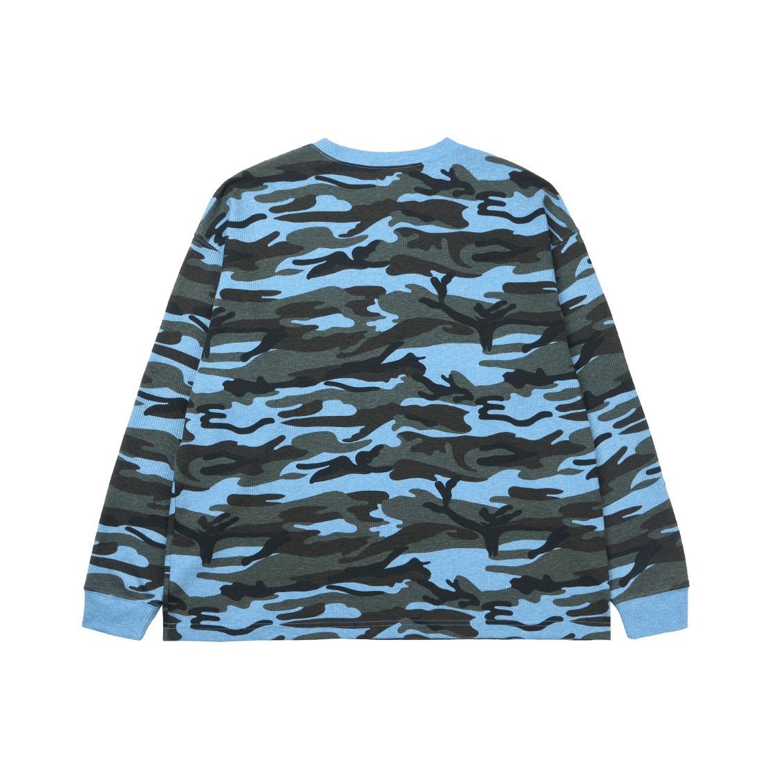 에모스탠스클럽 카모플라쥬 와플 롱슬리브 티셔츠 블루(emostanceclub Camouflage Waffle Long Sleeve T-Shirt Blue) - 2