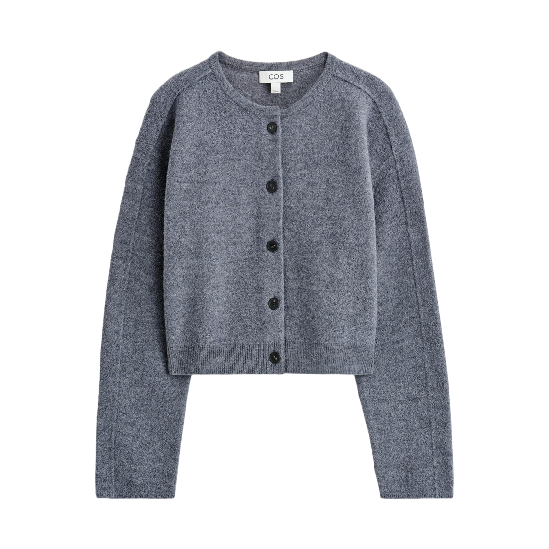 1303284004 (W) COS Boiled Wool Cardigan Grey