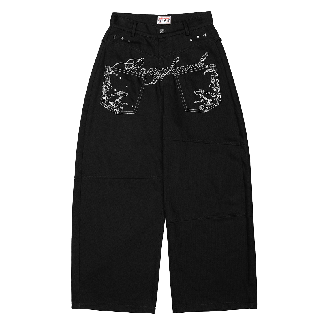 러프넥 백 플레어 커브드 팬츠 블랙(Roughneck Backflare Curved Pants Black)