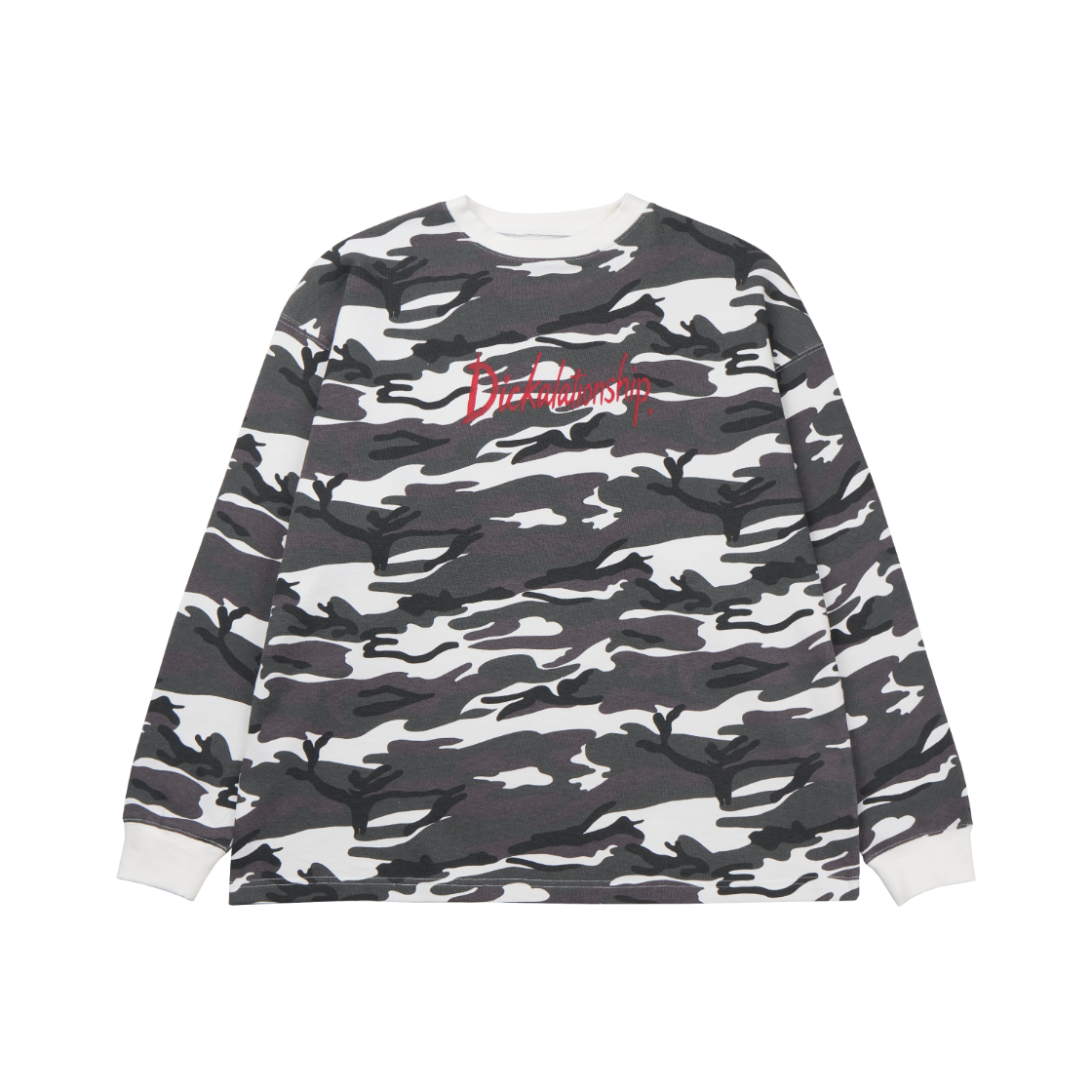 에모스탠스클럽 카모플라쥬 크루넥 슬리브 화이트 카모(emostanceclub Camouflage Crew Neck Sleeve White Camo)