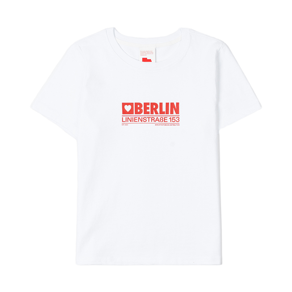 ODE-HO-025-BG Berlin Photobook Distribution W 001 Souvenir Tee #1 White