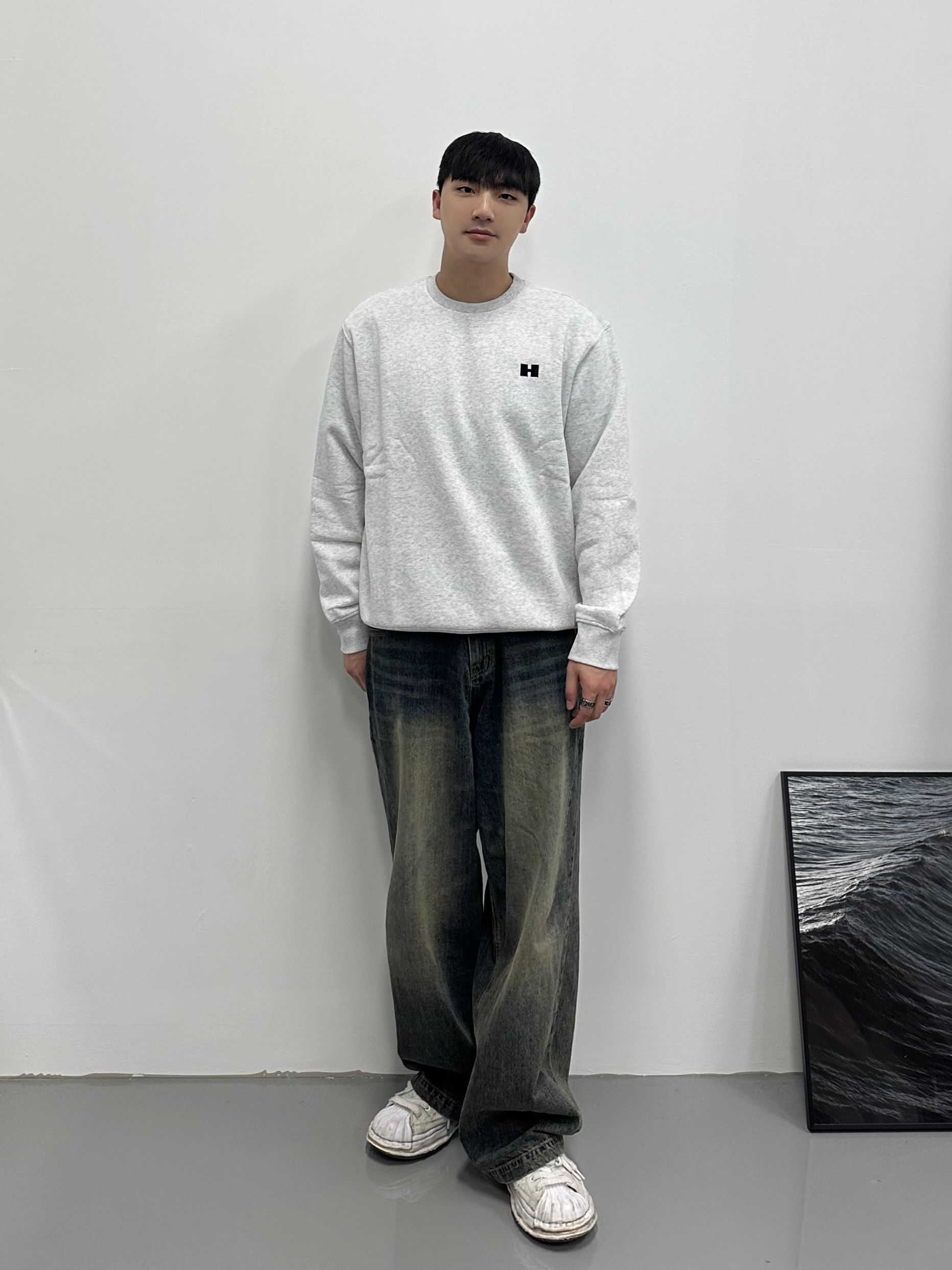 Maison Mihara Yasuhiro Blakey OG Sole Canvas Low-top Sneakers White 착용 스타일 - 1