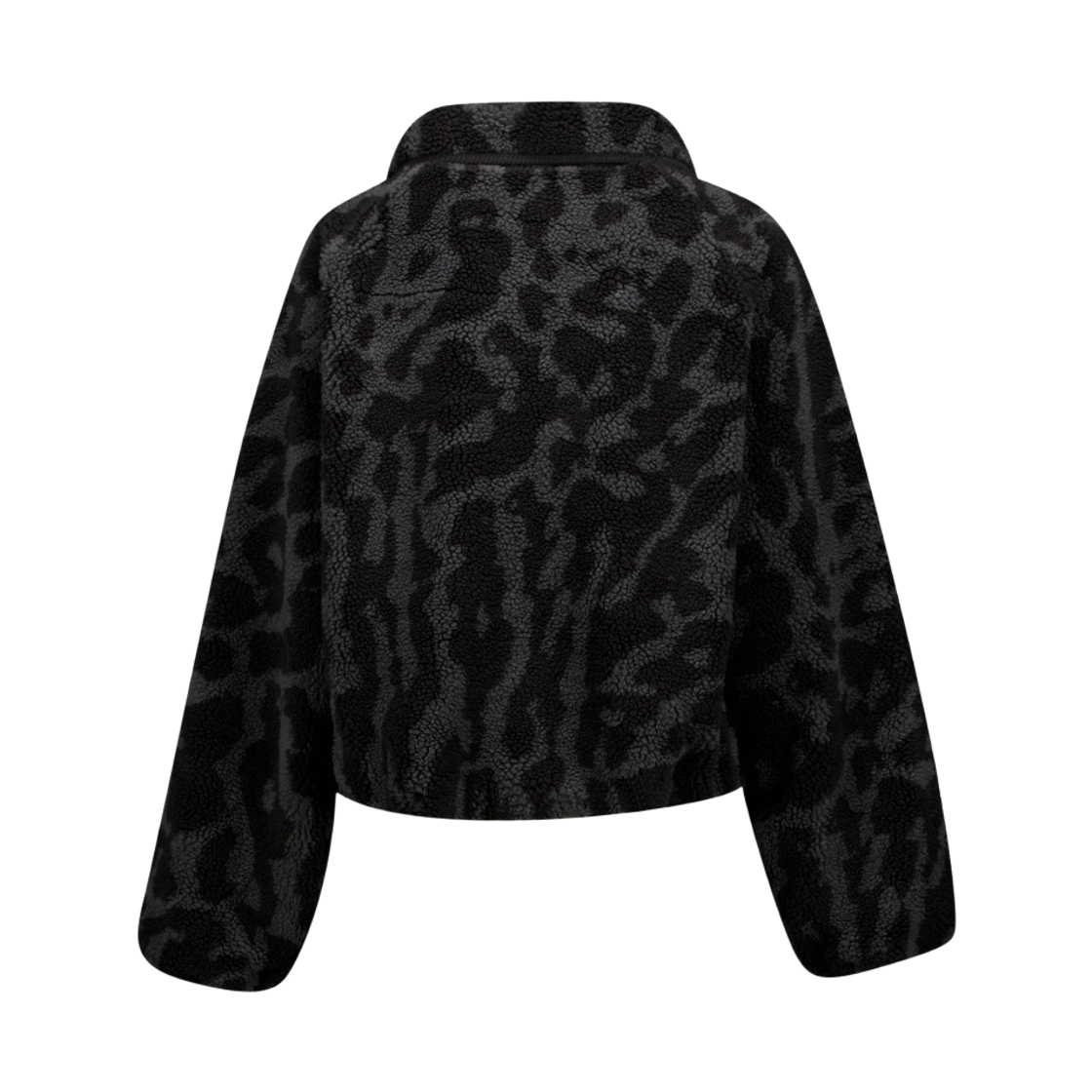 (W) 나이키 NSW 하이파일 플리스 자켓 블랙 세일 - 아시아((W) Nike NSW High-Pile Fleece Jacket Black Sail - Asia) - 2