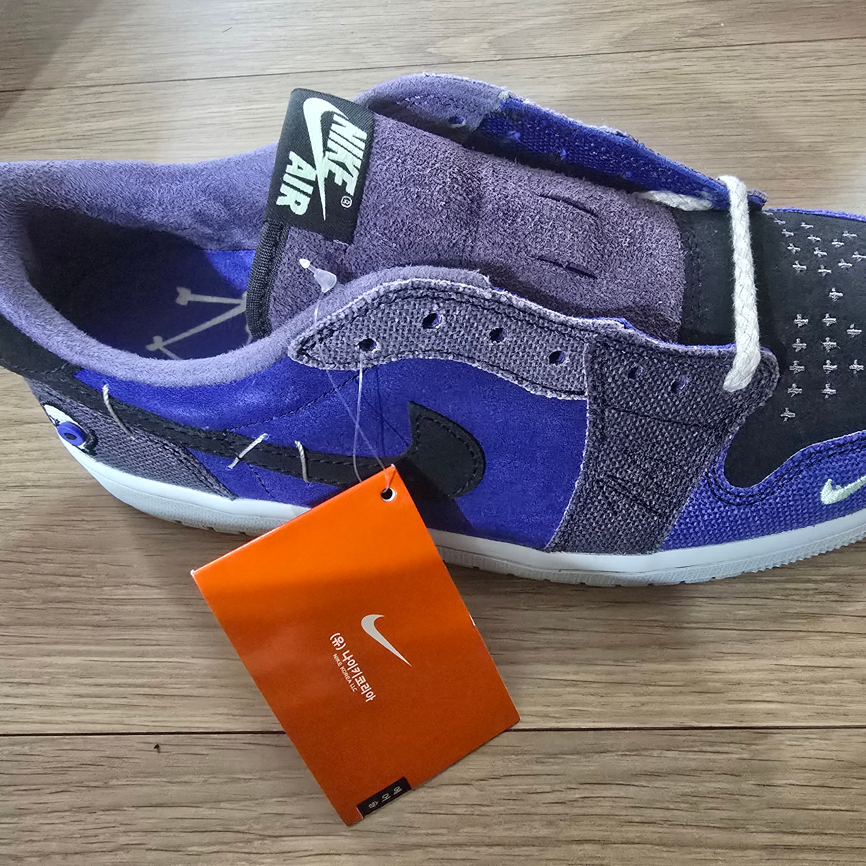 Jordan 1 x Zion Williamson Retro Low OG Regency Purple and Dark Raisin 착용 스타일 - 2