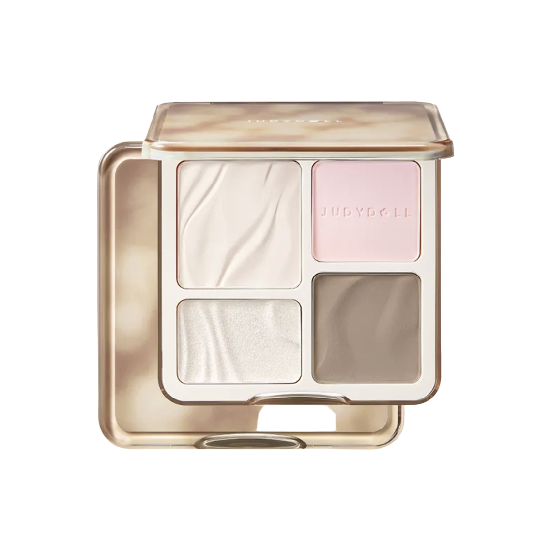- Judydoll 2 In 1 Highlighter Contour Palette 04 Blush Shadow Palette