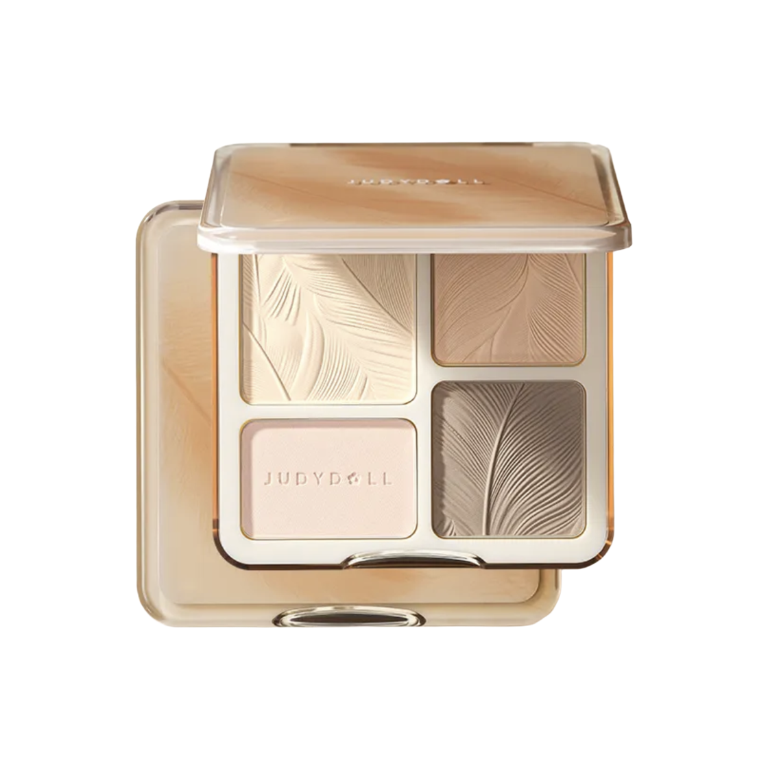 - Judydoll 2 In 1 Highlighter Contour Palette 05 Feather Glow Palette