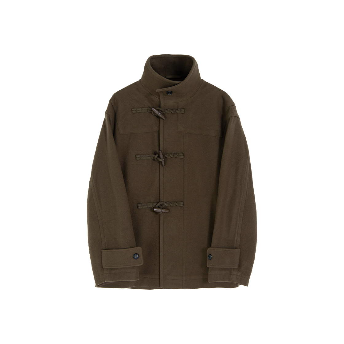 BY252CTDFC001BR BROWNYARD Pure Wool Stand Collar Duffle Coat Brown