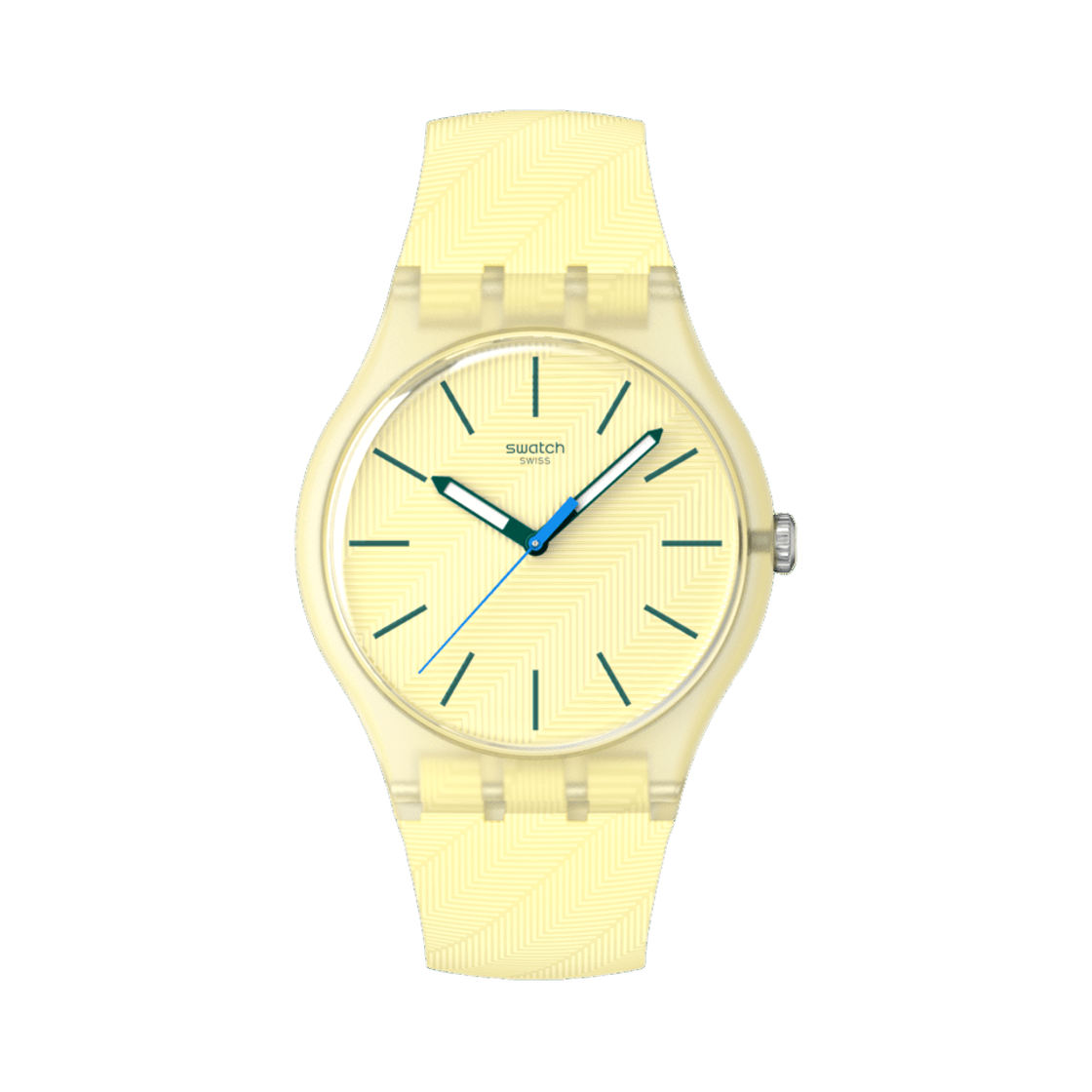 SO29J102 Swatch Essentials Citrus Tilt 41mm Quartz Matte Light Yellow