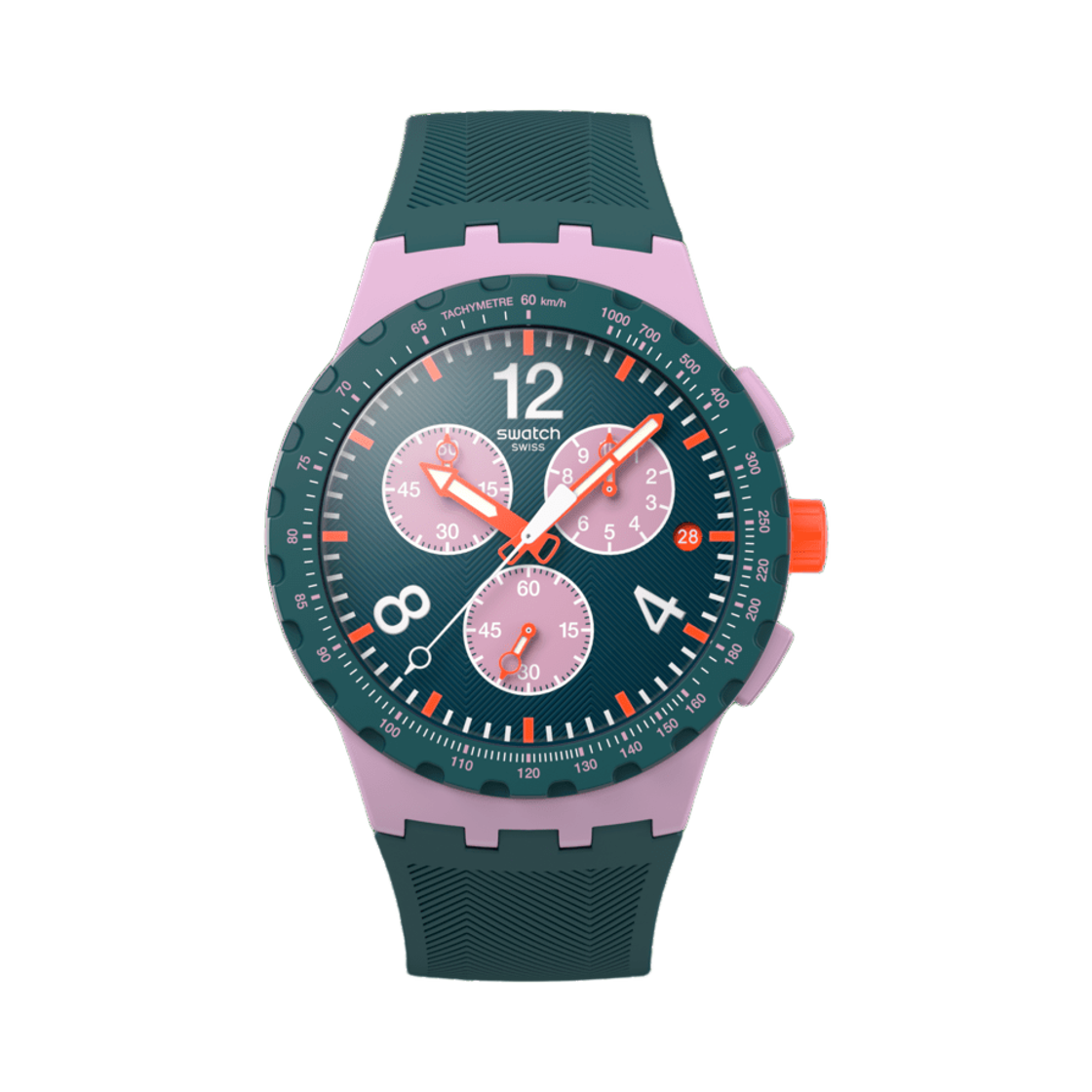 SUSP400 Swatch Moment of Rose 42mm Quartz Dark Green