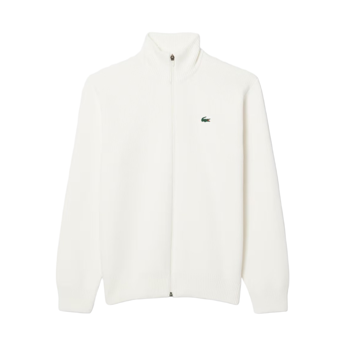 AH4811-55N-70V Lacoste Golf Collar Pull Zip-Up Sweater Off White