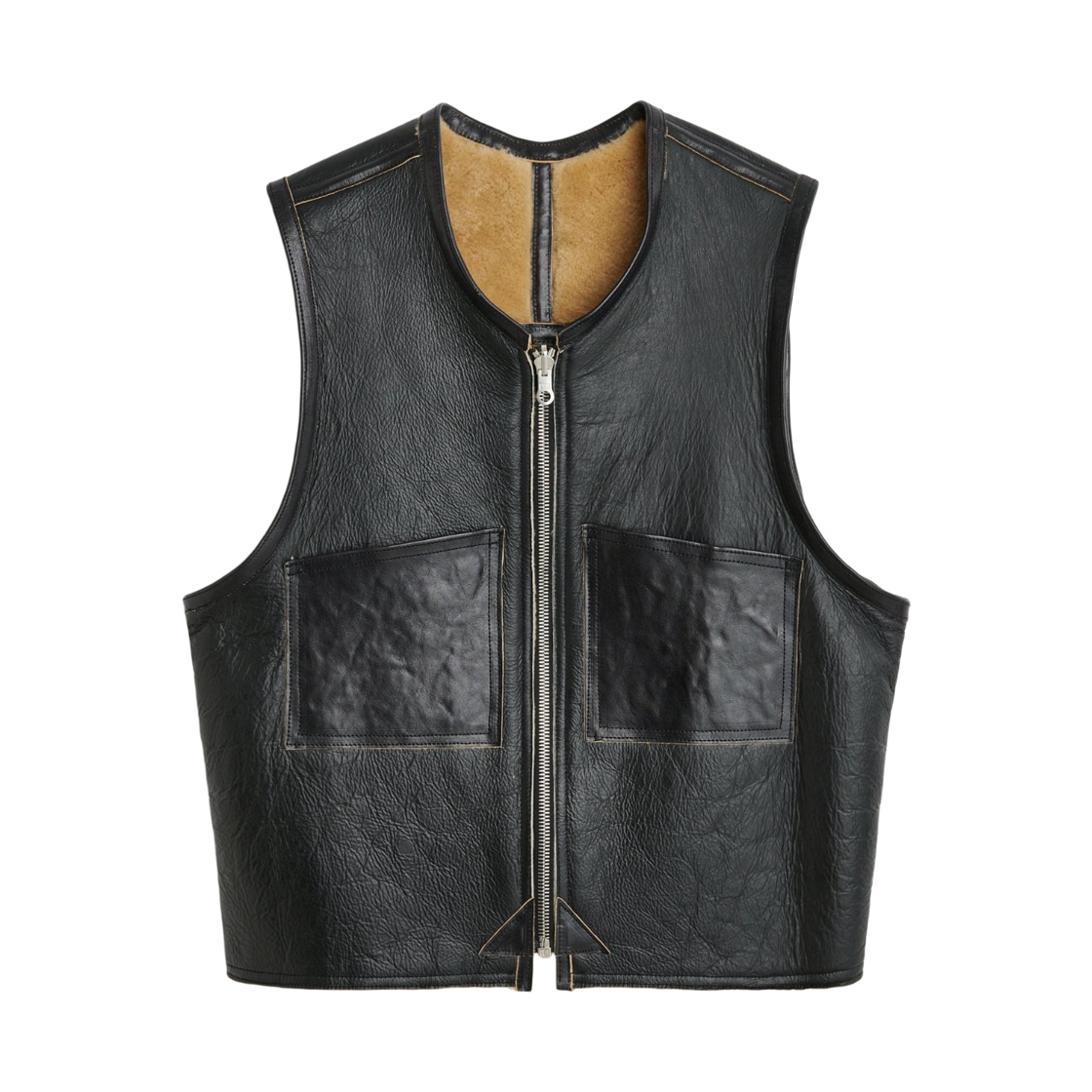 M4239RS Our Legacy Reversible Shearling Vest Black Brown
