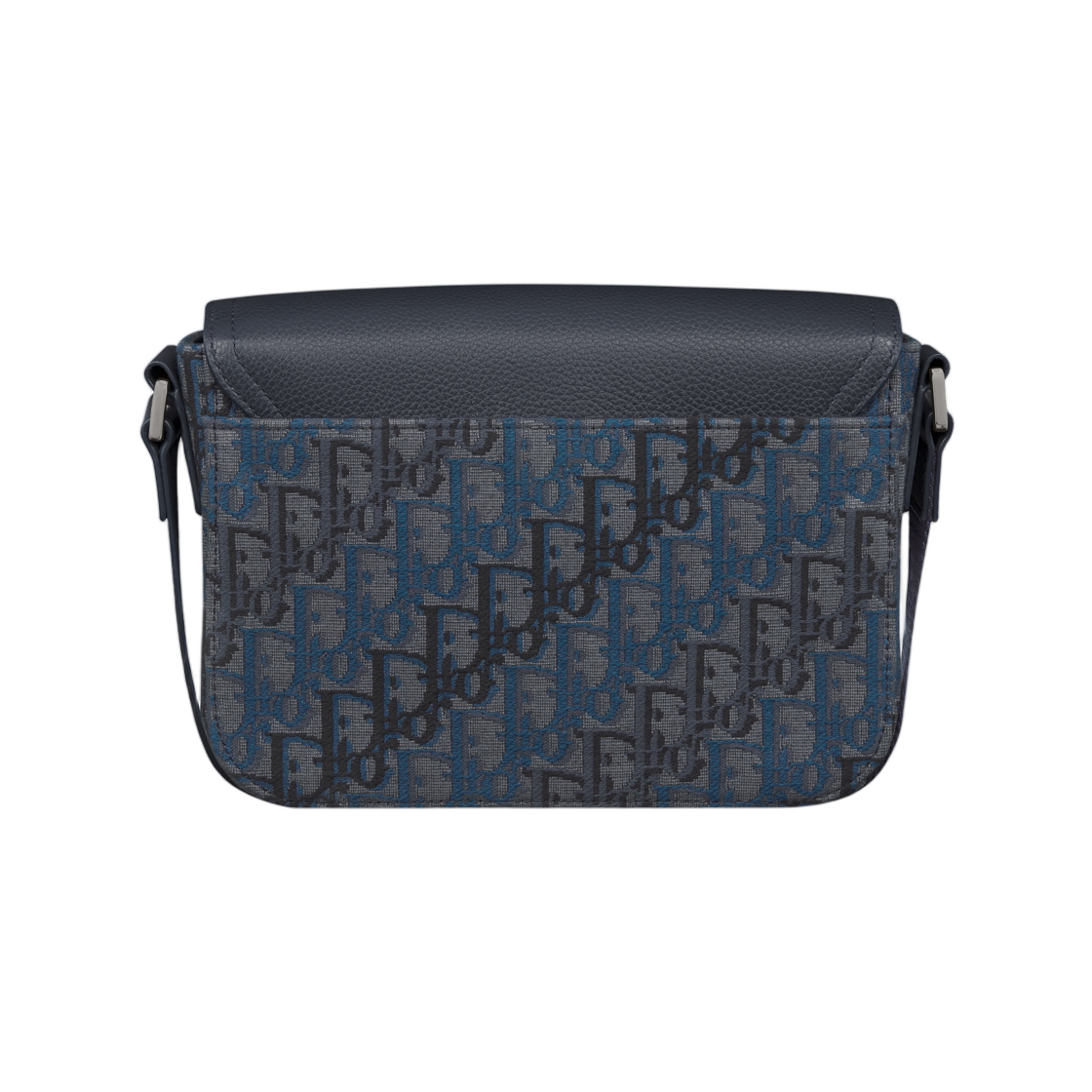 디올 스몰 새들 메신저 백 플랩 디올 오블리크 트리오 자카드 & 그레인드 카프스킨 딥 블루 딥 블루(Dior Small Saddle Messenger Bag with Flap Dior Oblique Trio Jacquard & Grained Calfskin Deep Blue Deep Blue) - 2
