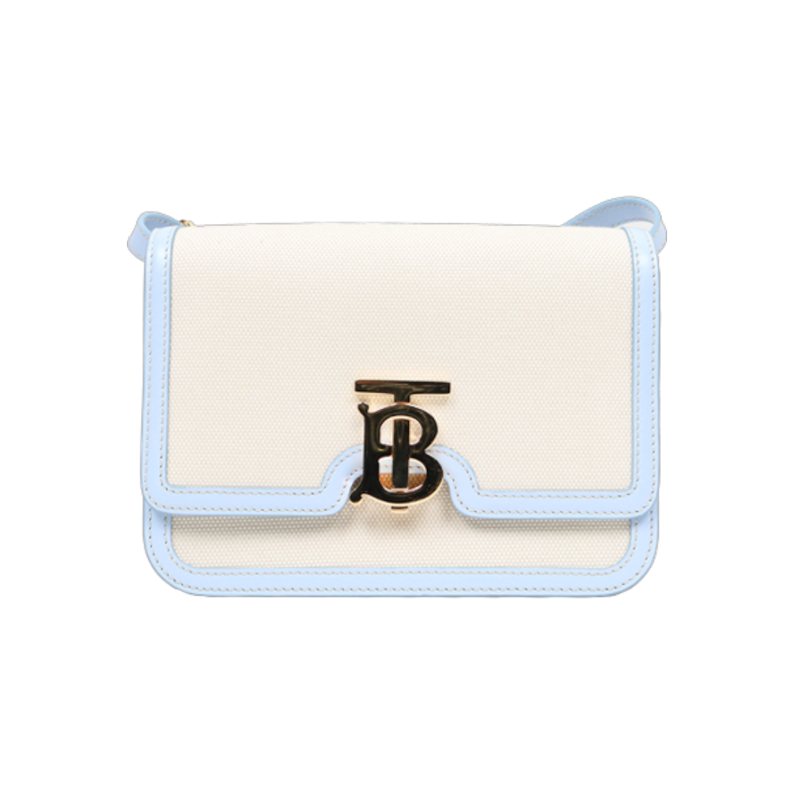 ITJDWHID66V7 Burberry Blue Beige Canvas TB Shoulder Bag D-A39560