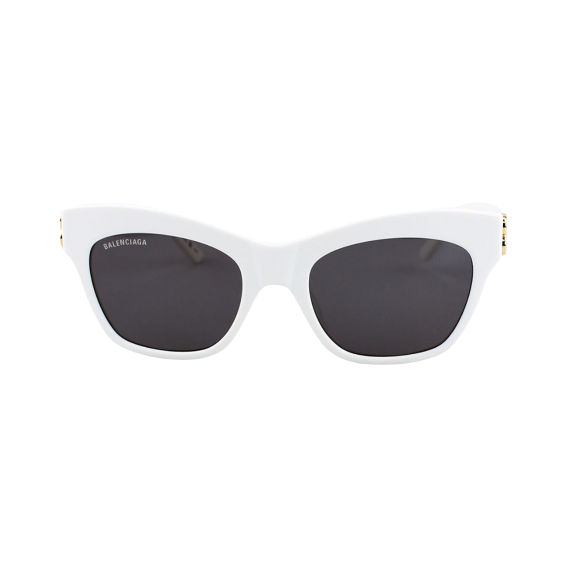BB0132S006 (W) Balenciaga BB Logo Sunglasses White Grey
