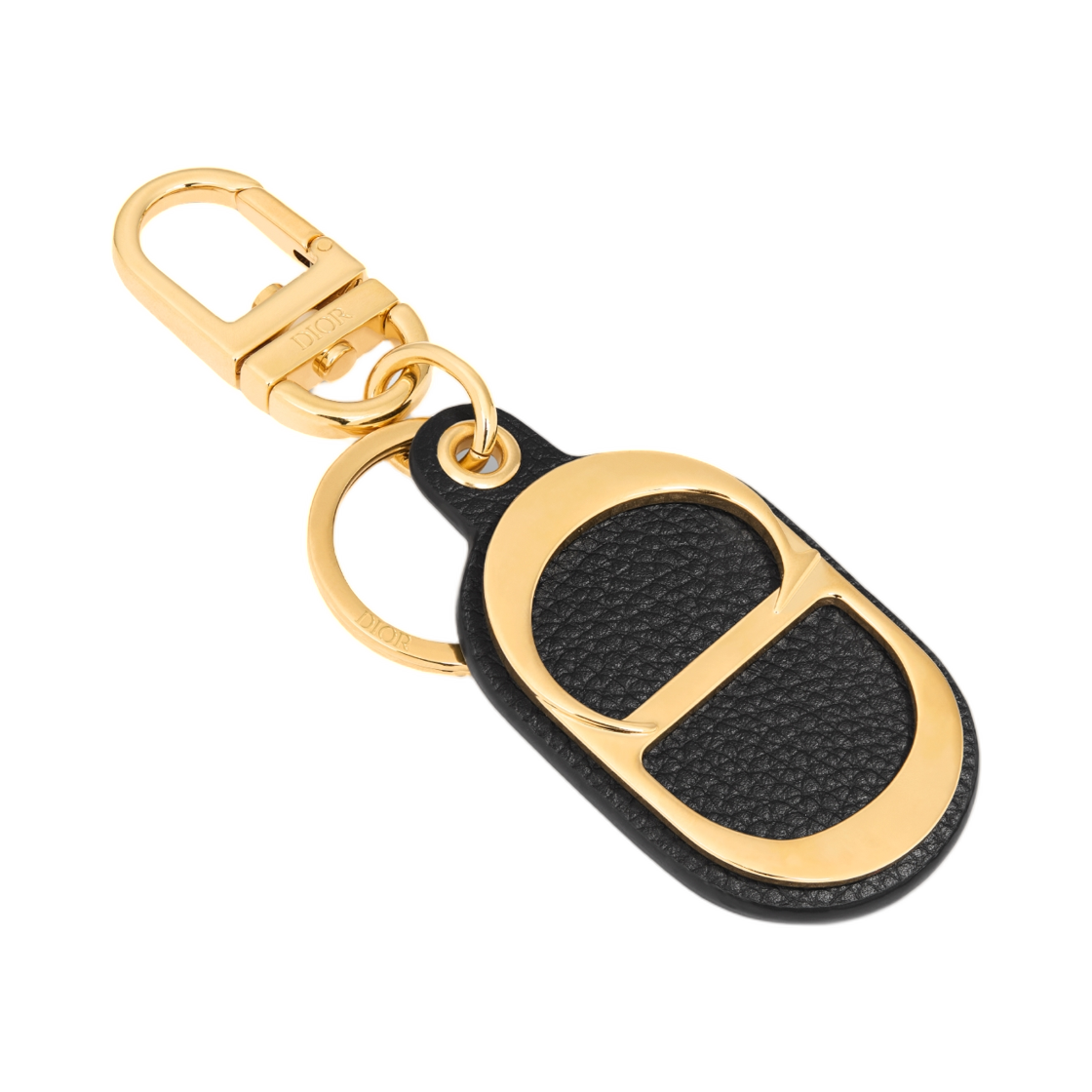 디올 CD 아이콘 키링 그레인드 카프스킨 블랙(Dior CD Icon Key Ring Grained Calfskin Black) - 1