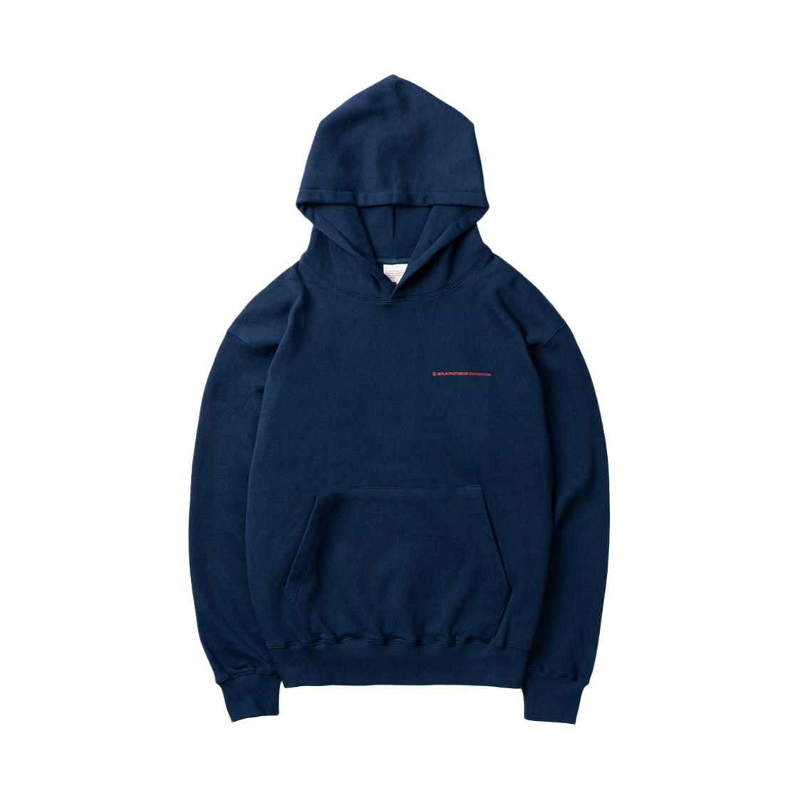 ODE-HO-055-BG Berlin Photobook Distribution Bpd Small Logo Hoodie Navy