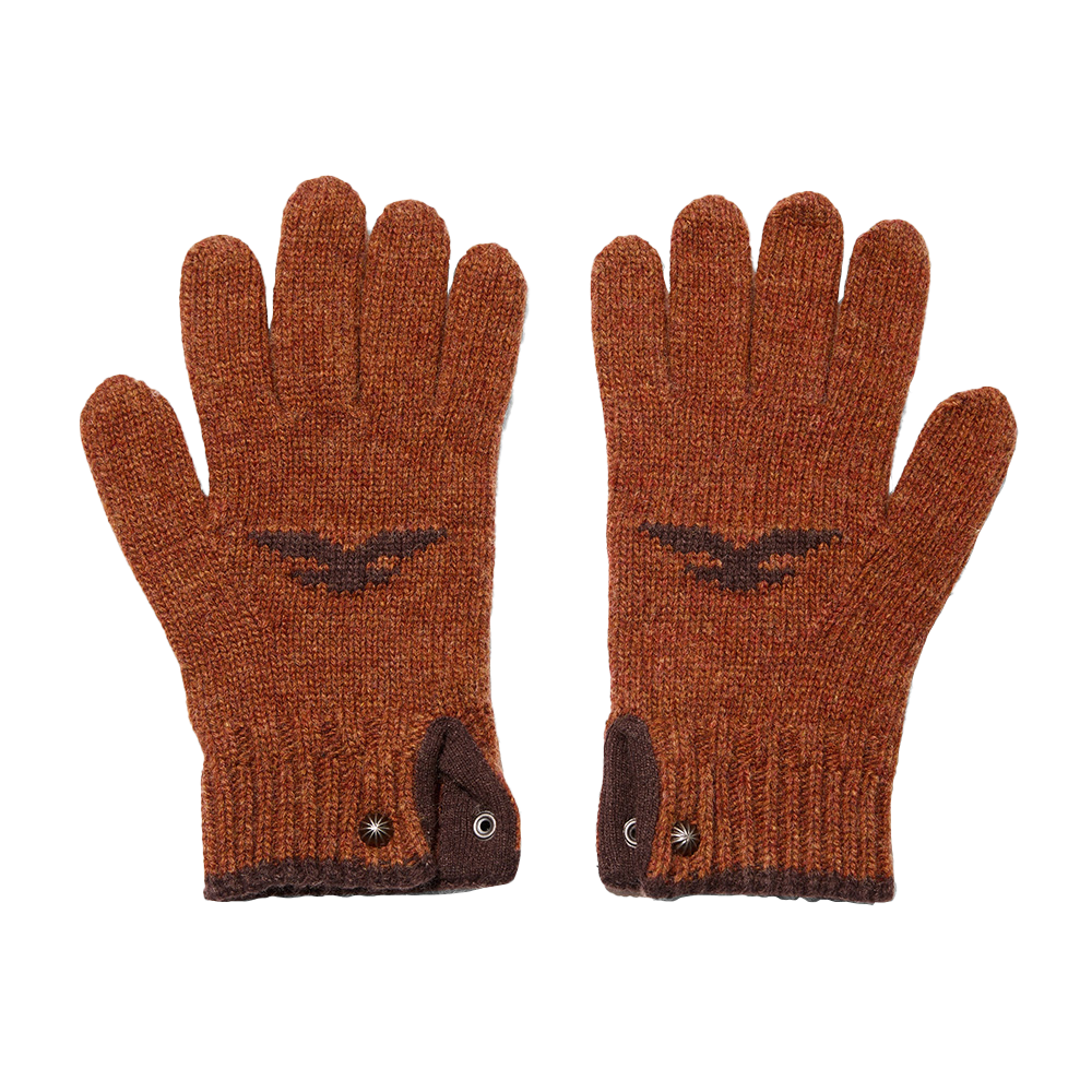 오가프 콘초 스냅 니트 장갑 오렌지(OGARP Concho Snap Knit Gloves Orange)
