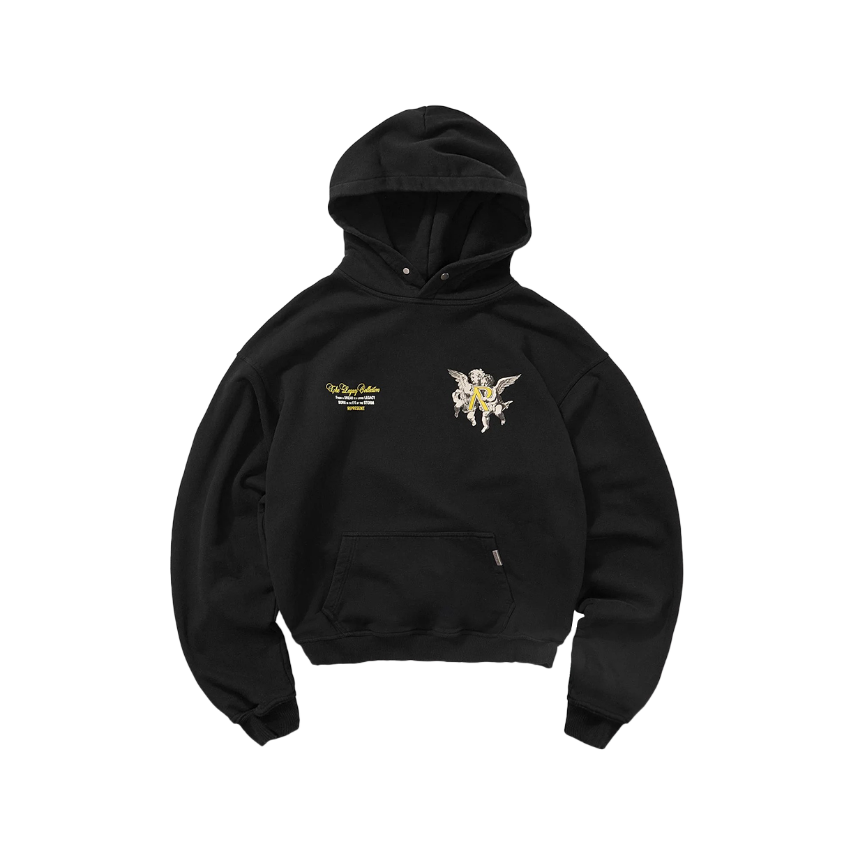 리프레젠트 레거시 체럽스 후디 제트 블랙 - 25FW(Represent Legacy Cherubs Hoodie Jet Black - 25FW)
