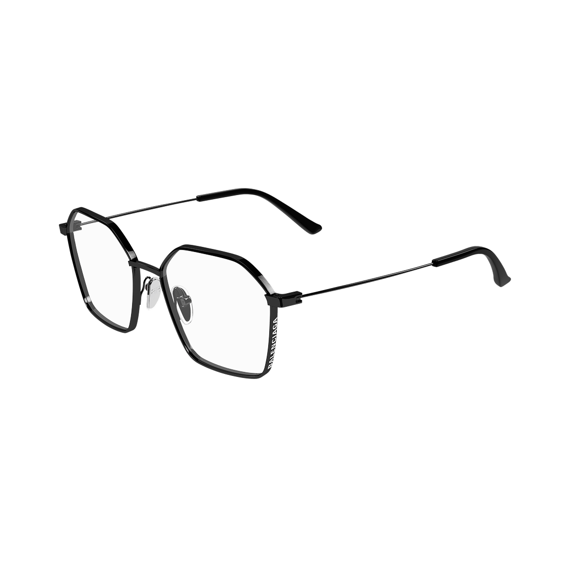 BB0198O001 Balenciaga Geometrci Eyeglasses Black