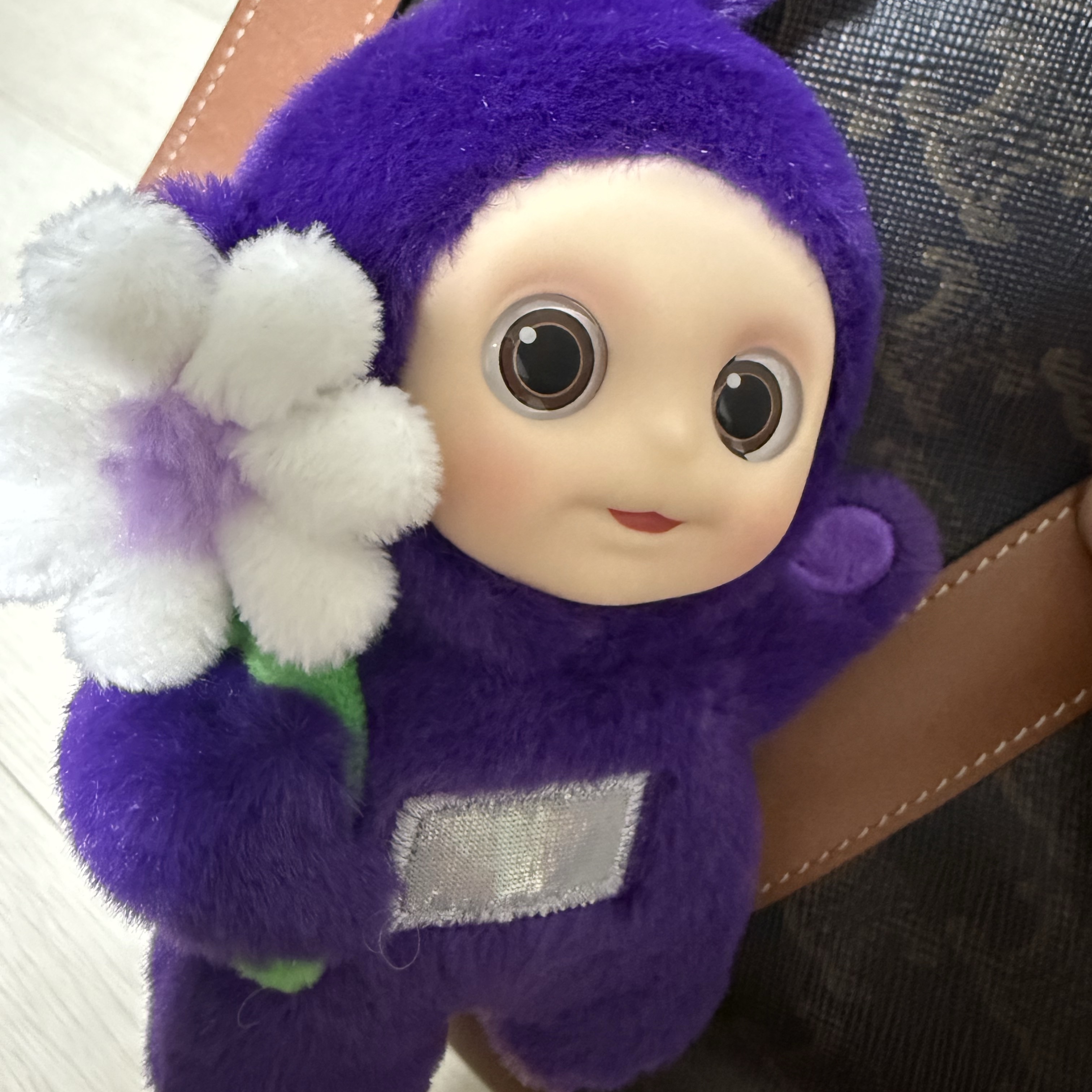 Pop Mart Teletubbies Say Hello Series Figures Sealed Case Tinky Winky's Chill Flower (Opened Case) 착용 스타일