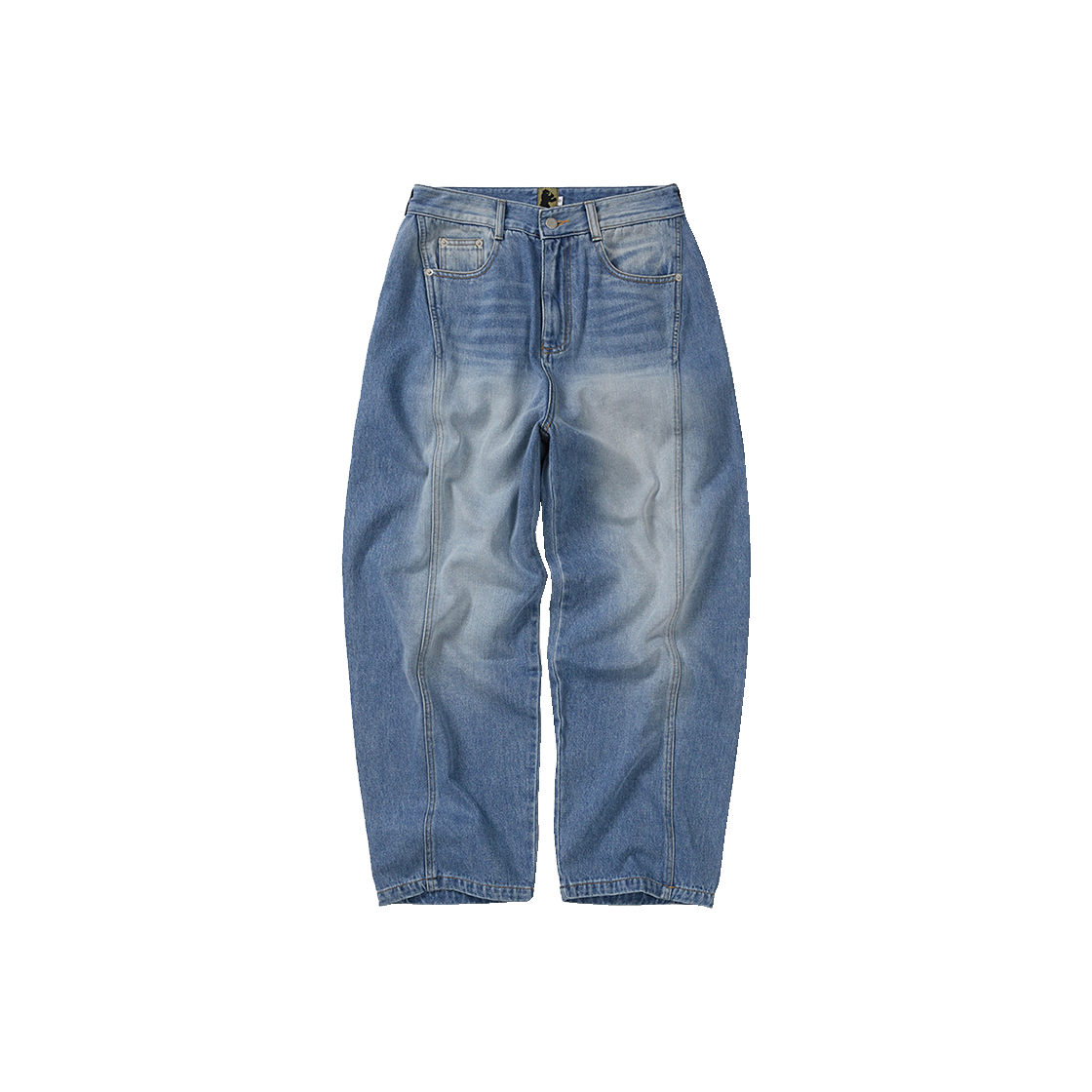 사일런트실러블 커브드 데님 팬츠 라이트 블루(SILENTSYLLABLE Curved Denim Pants Light Blue)
