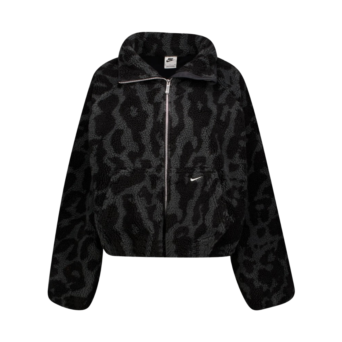 HV2071-010 (W) Nike NSW High-Pile Fleece Jacket Black Sail - Asia