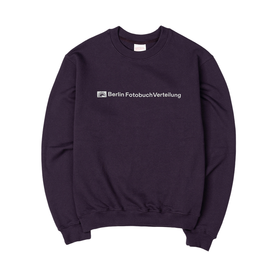 베를린 포토북 디스트리뷰션 비에프브이 센터 로고 스웨트셔츠 퍼플(Berlin Photobook Distribution Bfv Center Logo Sweatshirt Purple)