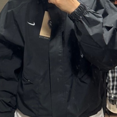 (W) Nike Storm Fit Swift Running Jacket Black - Asia 착용 스타일