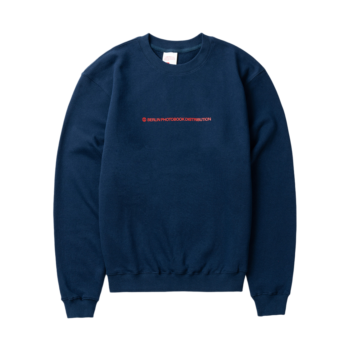 베를린 포토북 디스트리뷰션 비피디 센터 로고 스웨트셔츠 네이비(Berlin Photobook Distribution Bpd Center Logo Sweatshirt Navy)