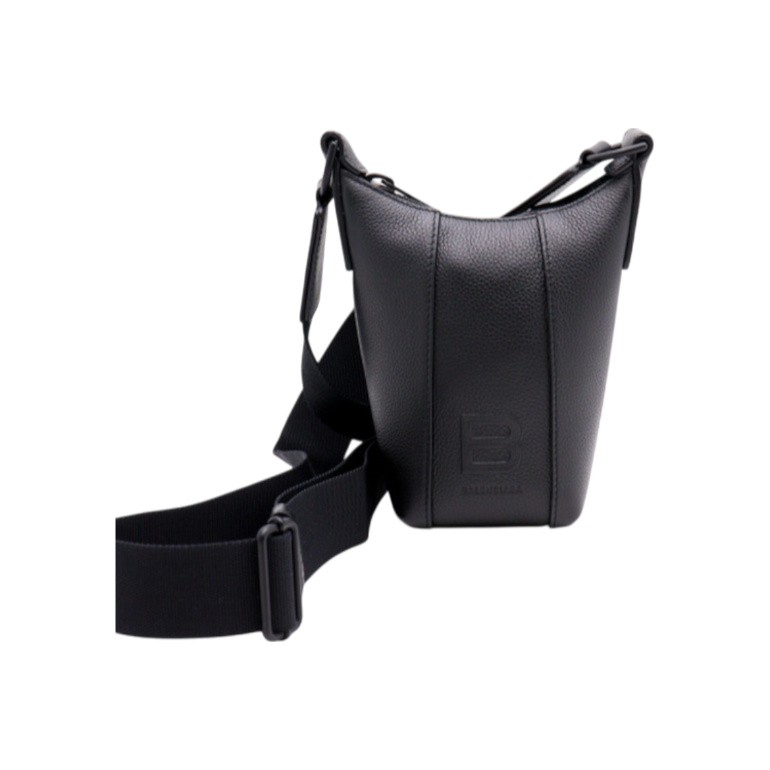 IT58LWBNB49W Balenciaga Hourglass Messenger Bag in Black
