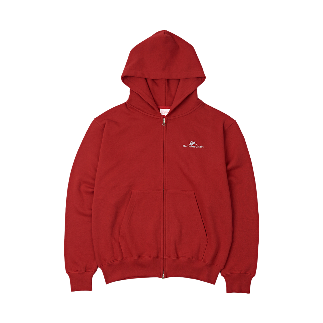베를린 포토북 디스트리뷰션 002 게마인샤프트 집업 후디 레드(Berlin Photobook Distribution 002 Gemeinschaft Zip Hoodie Red) - 1