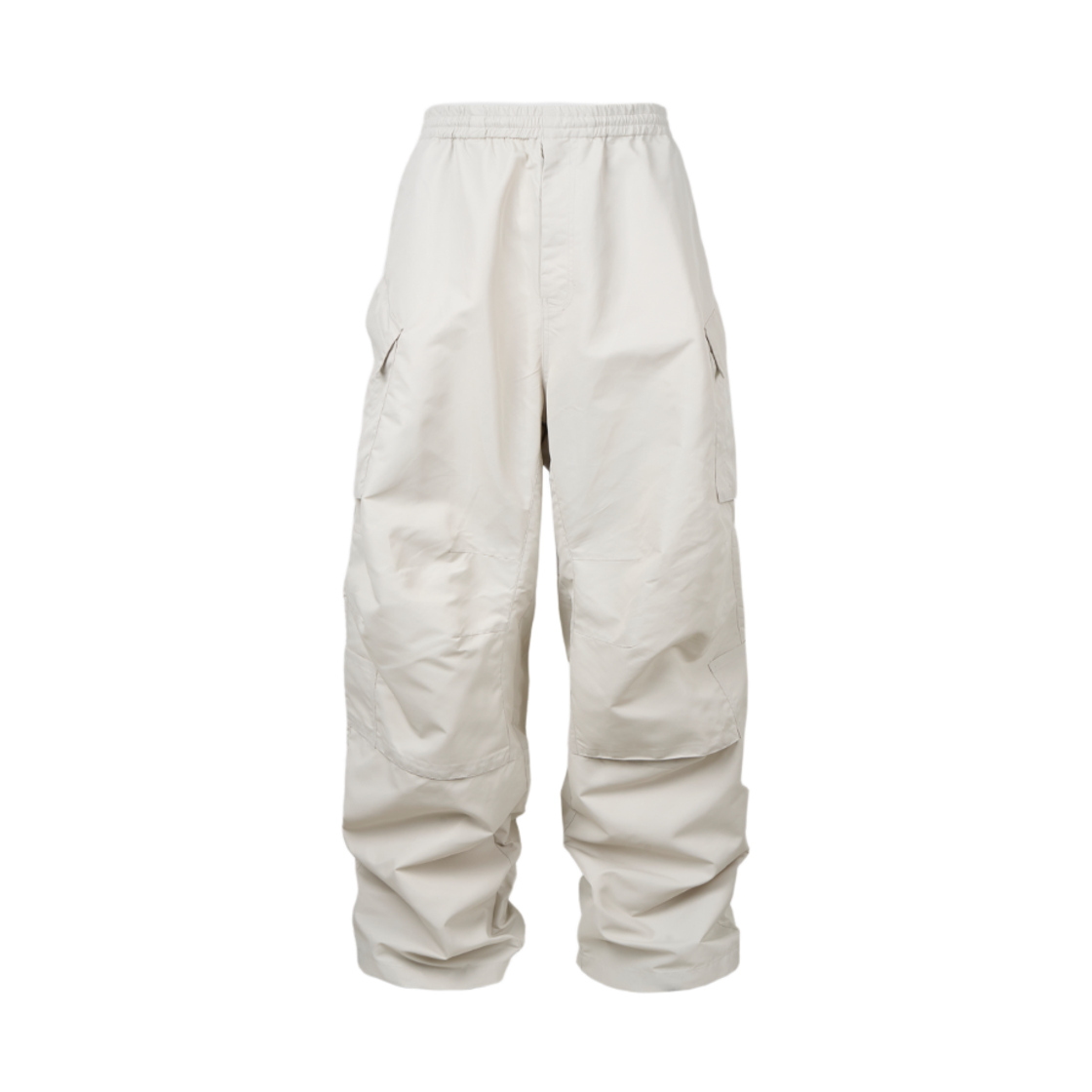 에모스탠스클럽 와이드 배기 나일론 포켓 카고 팬츠 아이보리(emostanceclub Wide Baggy Nylon Pocket Cargo Pants Ivory)