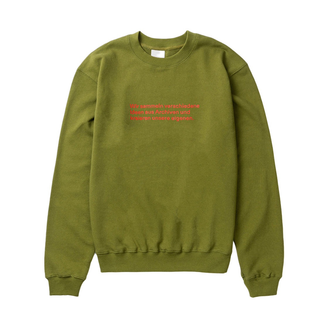베를린 포토북 디스트리뷰션 미타르바이터 001 스웨트셔츠 올리브(Berlin Photobook Distribution Mitarbeiter 001 Sweatshirt Olive)