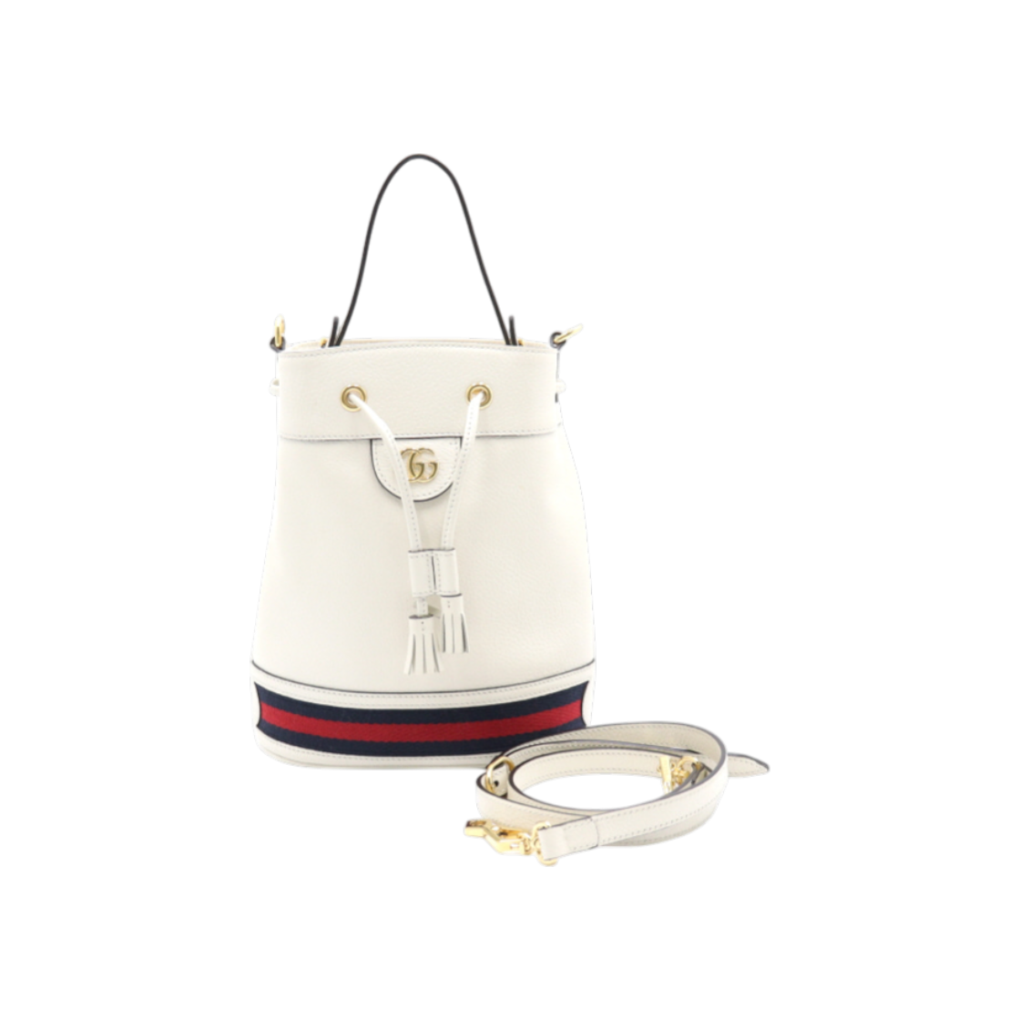 구찌 610846 오피디아 스몰 화이트 버킷백 토트백 겸 숄더백 크로스백 aa41619(Gucci 610846 Ophidia Small White Bucket Tote and Shoulder Bag Crossbody) - 1