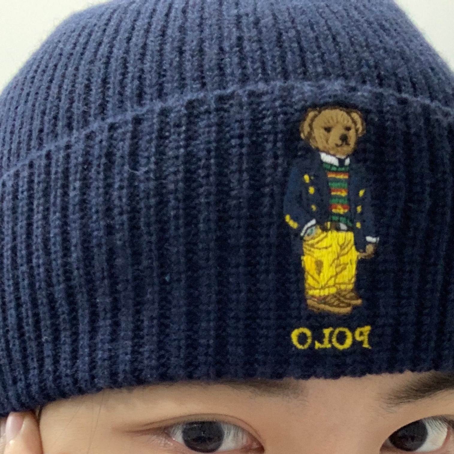 [20% 적립] Polo Ralph Lauren Polo Bear Cable Knit Beanie Black - 24FW 착용 스타일