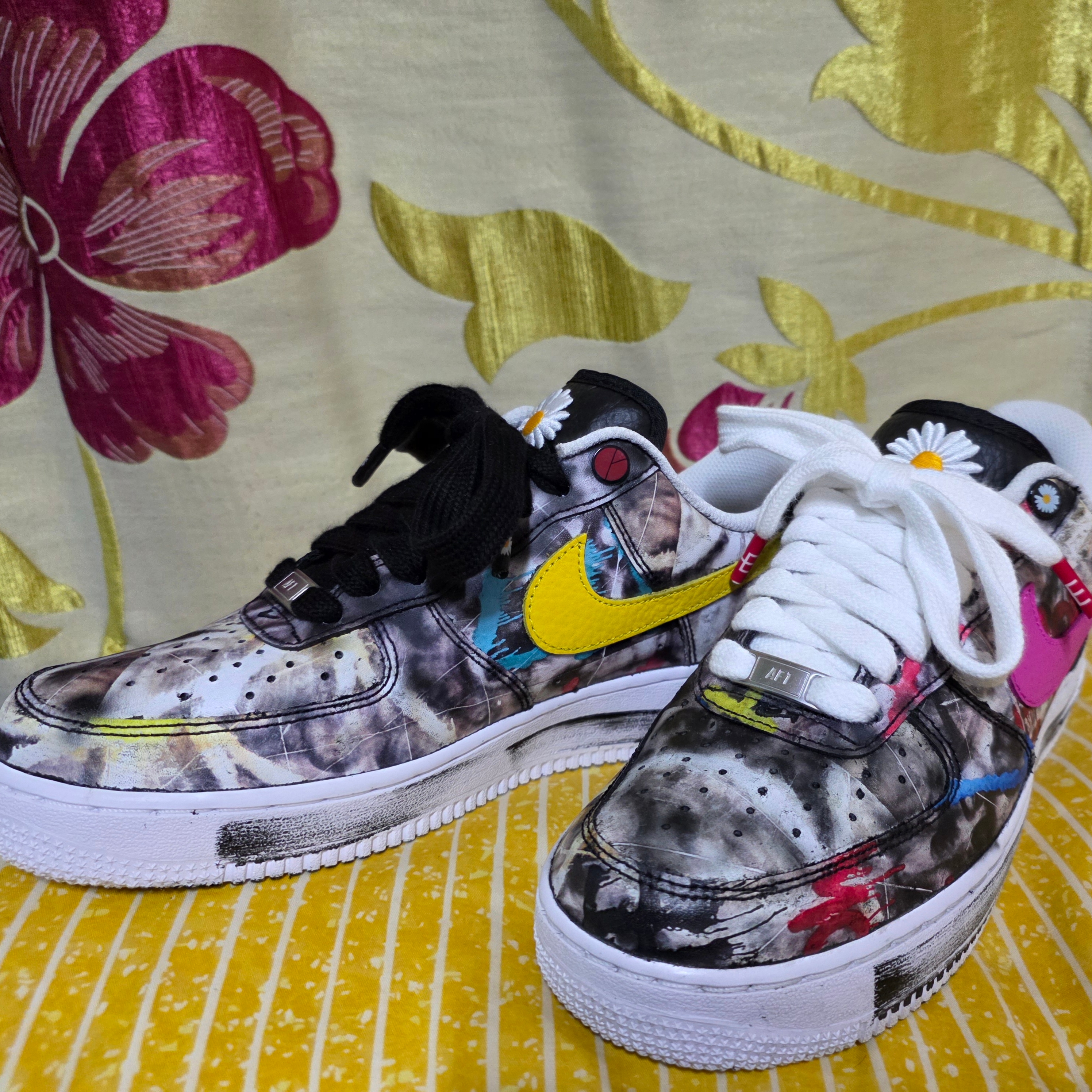Nike x Peaceminusone Air Force 1 Low Para-Noise 3.0 Black and Multicolor 착용 스타일